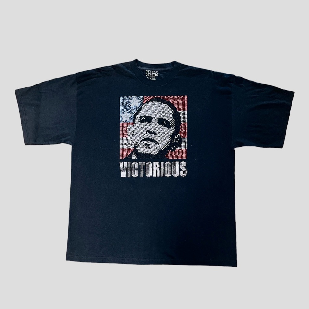 Bedazzle  Victorious Obama T-shirt
